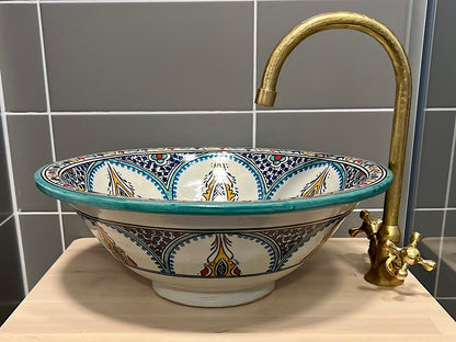 Handgemaakte Marokkaanse Waskom Riad Ceramic 40cm