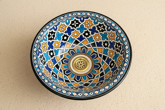 Handgemaakte Marokkaanse Waskom Marrakech 35 cm