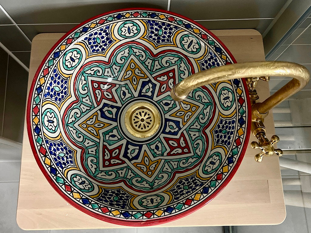 Handgemaakte Marokkaanse Waskom Sahara 35 cm