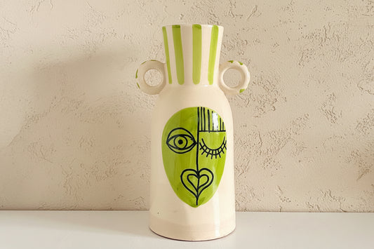 Aardewerken Vaas Groen