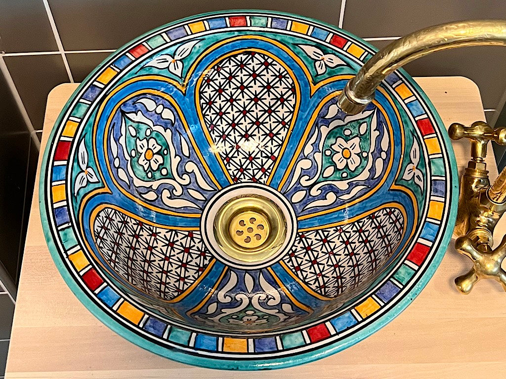 Handgemaakte Marokkaanse Waskom Sahara 35 cm