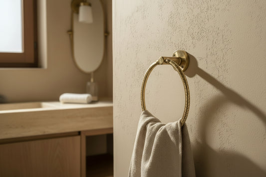 Messing Handdoekhaak Rond