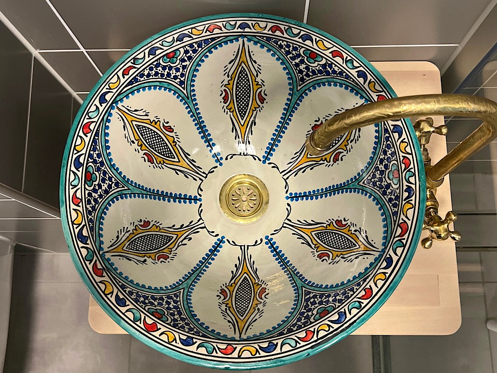 Handgemaakte Marokkaanse Waskom Riad Ceramic 40cm