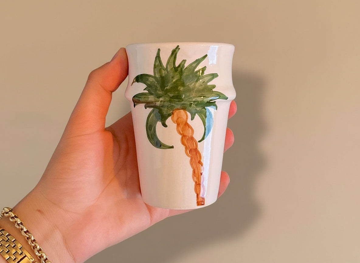 Aardewerk Beker Palmboom