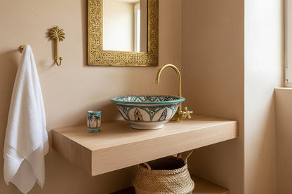 Handgemaakte Marokkaanse Waskom Fantasia 35 cm