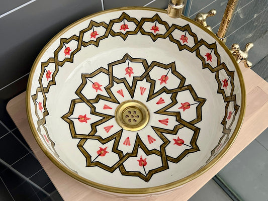 Handgemaakte Marokkaanse Waskom Sevilla – 35 cm