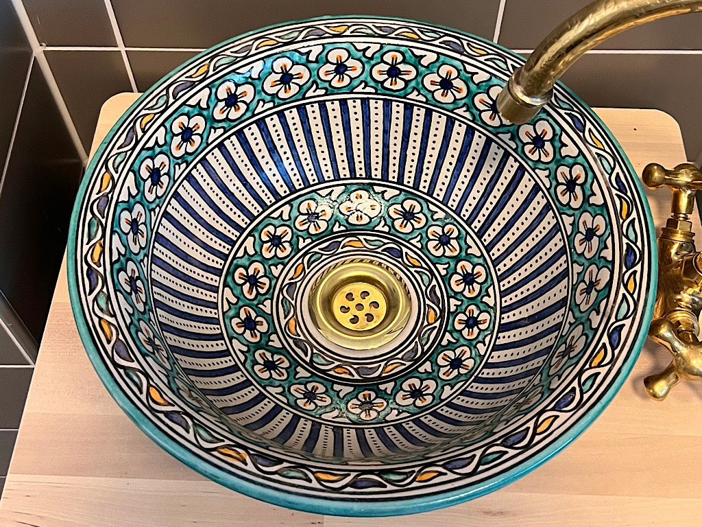 Handgemaakte Marokkaanse Waskom Andalusia 35 cm