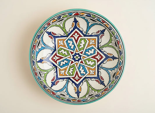 Handgemaakte Marokkaanse Schaal Bahia 30cm