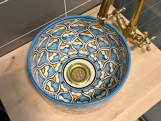 Handgemaakte Marokkaanse Waskom Sevilla - 25 cm