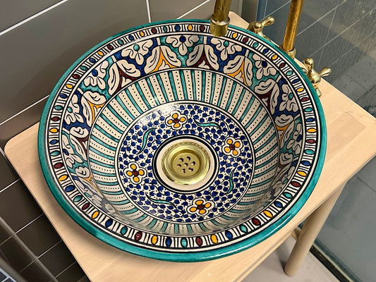 Handgemaakte Marokkaanse Waskom Ourika 35cm