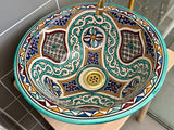 Handgemaakte Marokkaanse waskom Bahia 40 cm