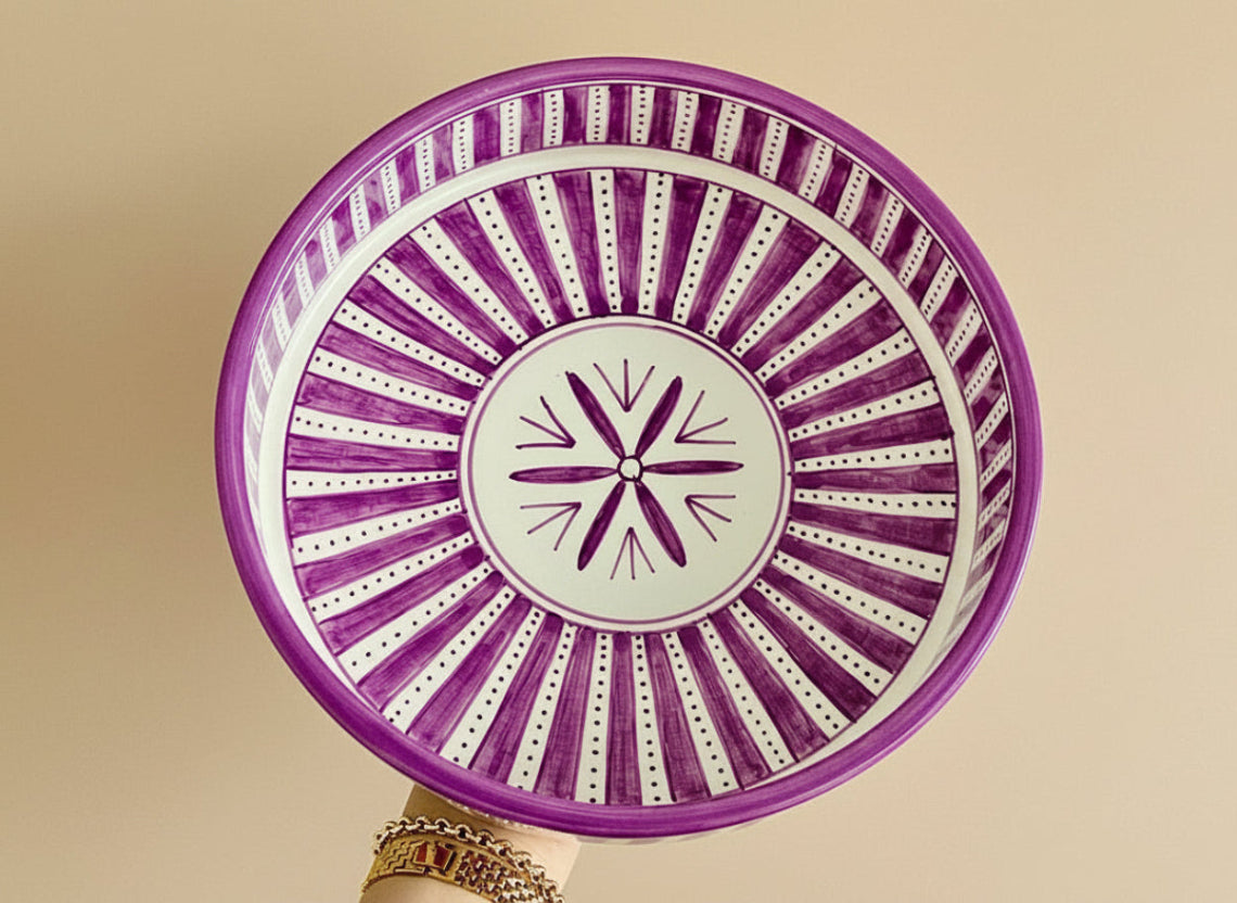 Handgemaakte Marokkaanse Saladeschaal 24cm