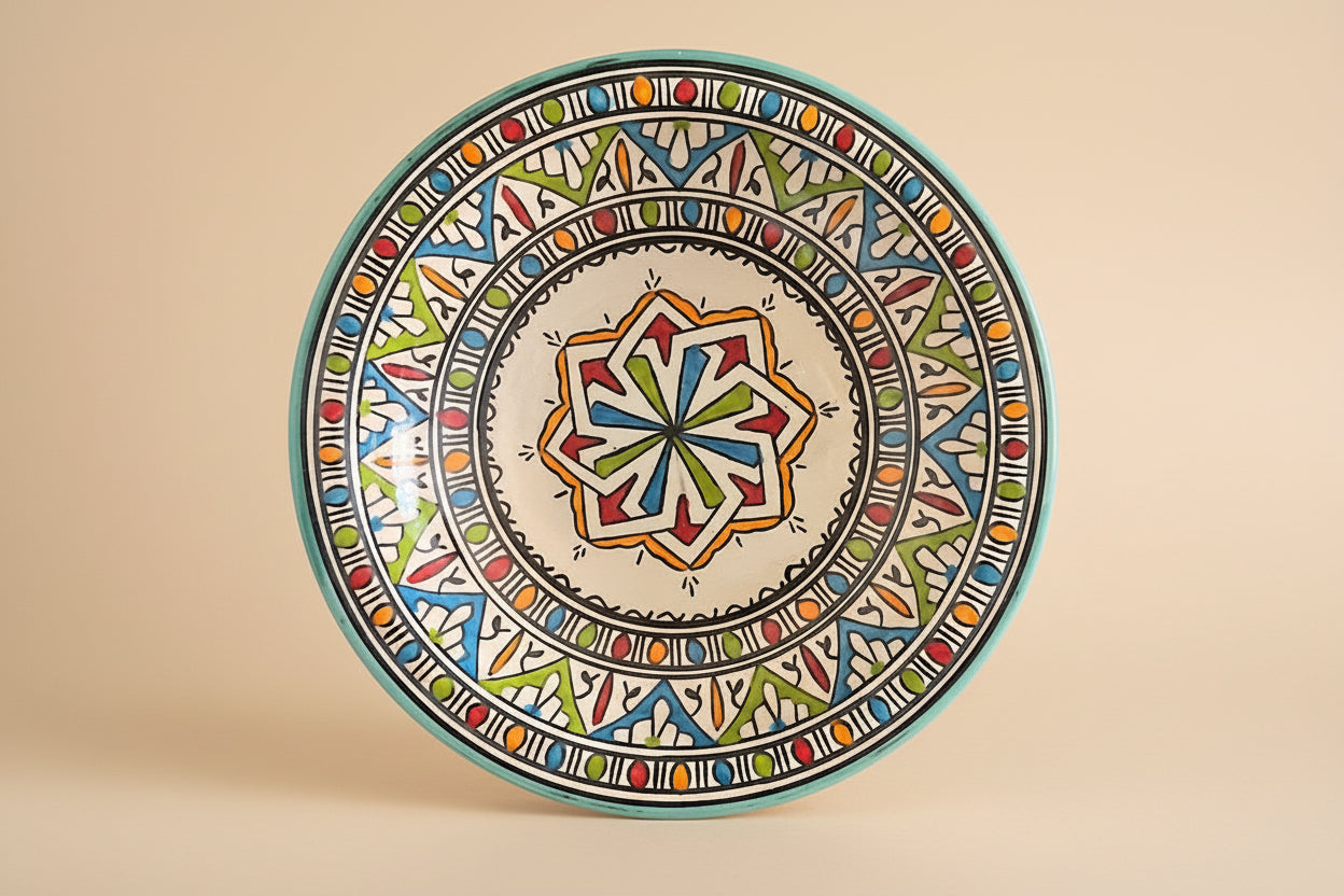 Handgemaakte Marokkaanse Schaal Fez 25cm