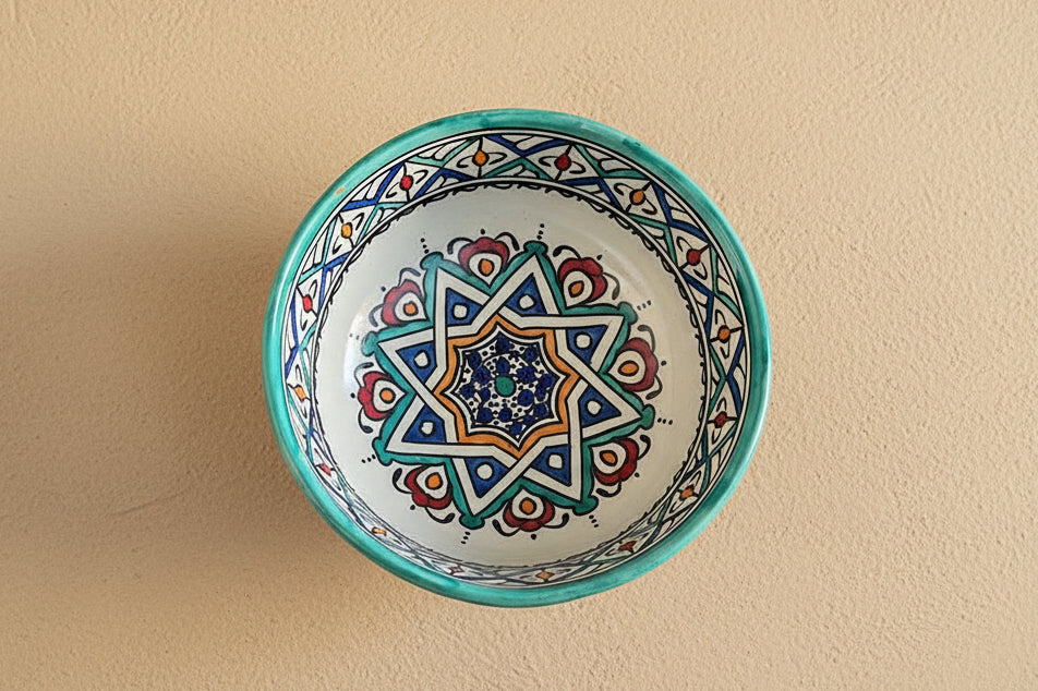 Handgemaakte Marokkaanse Saladeschaal 20cm