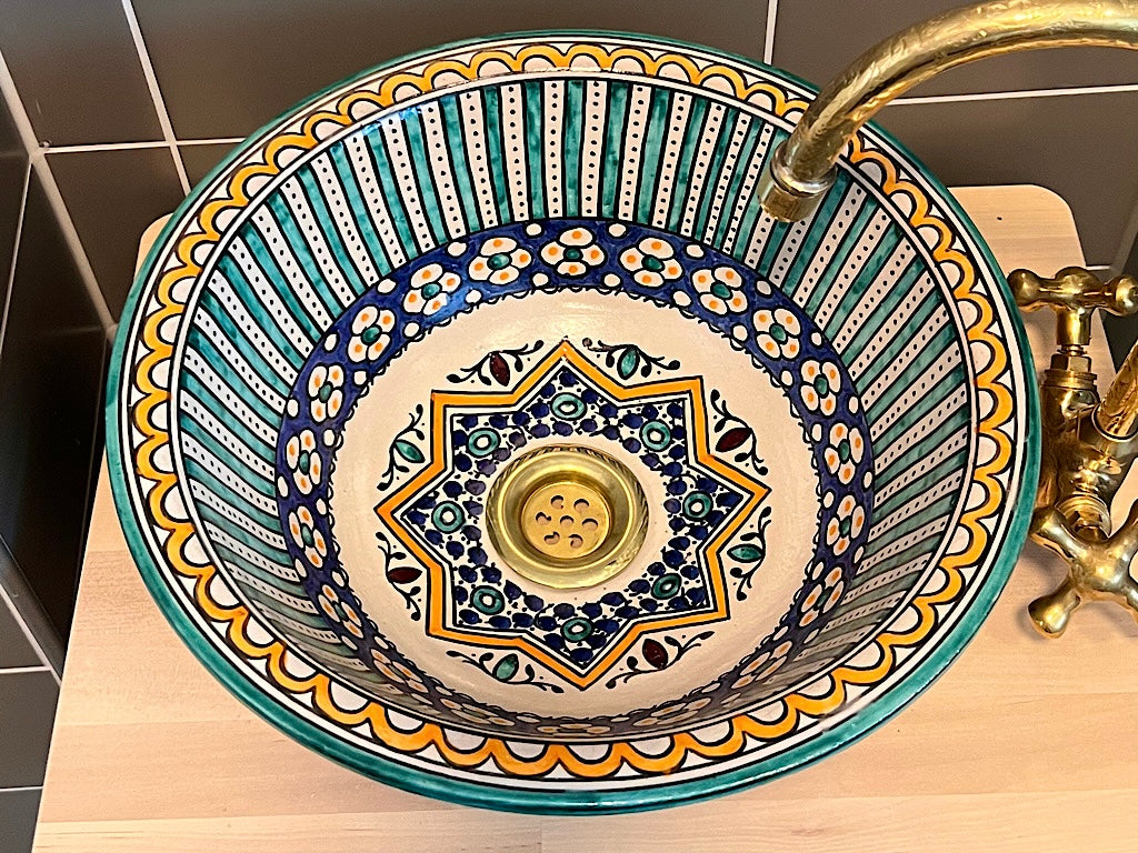 Handgemaakte Marokkaanse Waskom Ibiza 35 cm