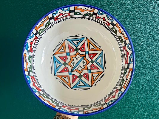 Handgemaakte Marokkaanse Saladeschaal 24cm