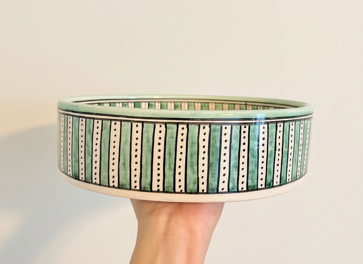 Handgemaakte Marokkaanse Saladeschaal 24cm