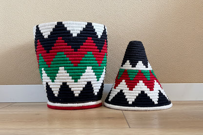 Berber Wollen Mand XXL Gekleurd