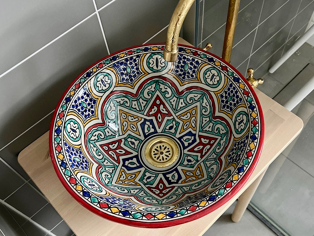 Handgemaakte Marokkaanse Waskom Sahara 35 cm