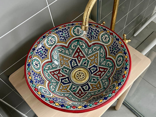 Handgemaakte Marokkaanse Waskom Sahara 35 cm