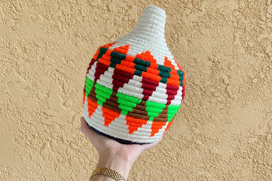 Berber Wollen Mand Wit/Gekleurd