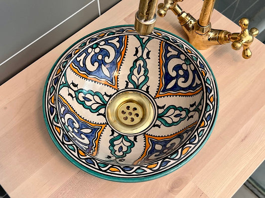 Handgemaakte Marokkaanse Waskom Sahara 25 cm