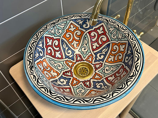 Handgemaakte Marokkaanse Waskom Alhambra 35 cm