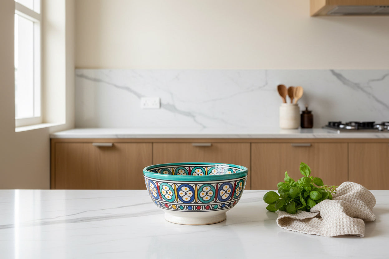 Handgemaakte Marokkaanse Saladeschaal 20cm