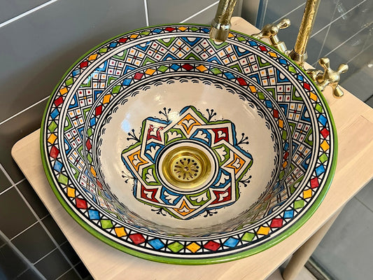 Handgemaakte Marokkaanse Waskom Sevilla 34