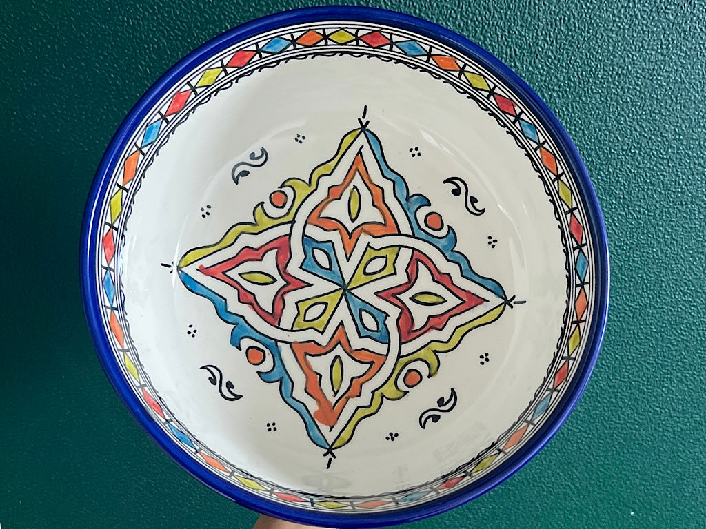 Handgemaakte Marokkaanse Saladeschaal 24cm