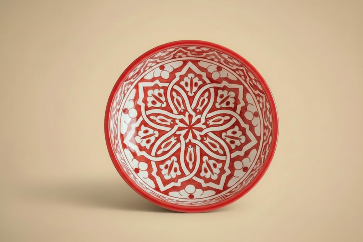 Handgemaakte Marokkaanse Saladeschaal 24cm