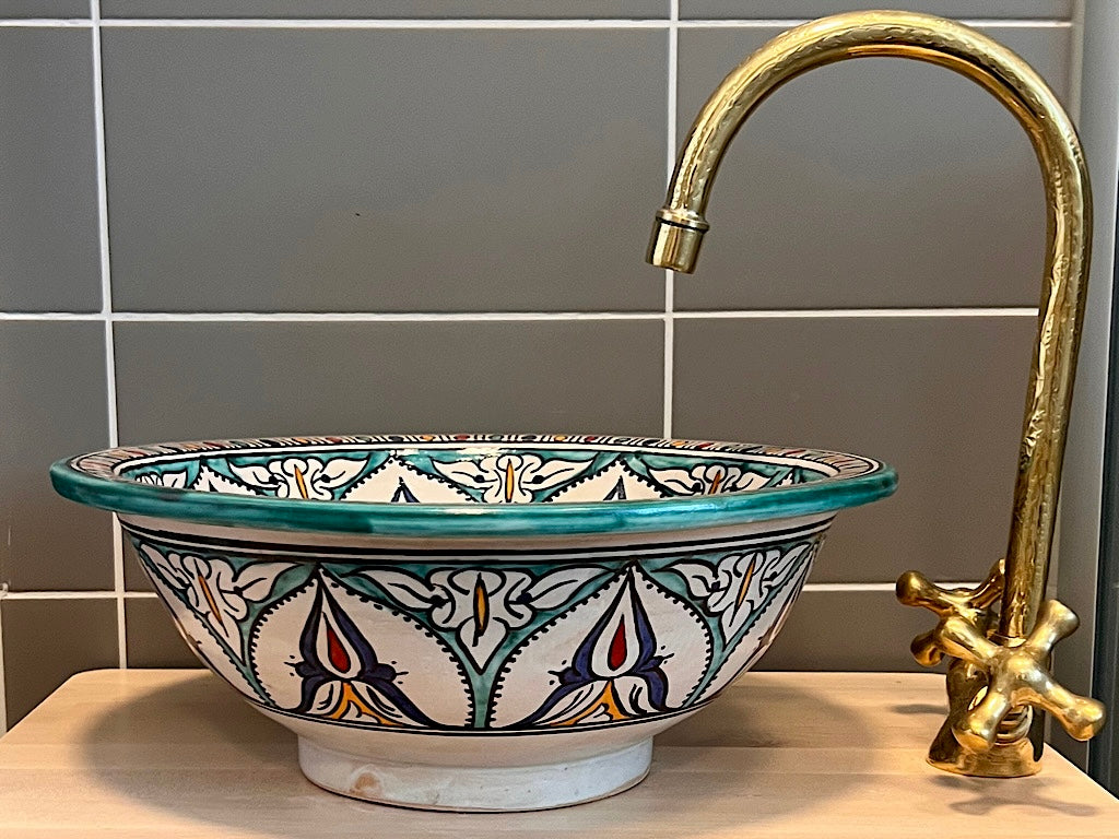Handgemaakte Marokkaanse Waskom Alhambra 35cm