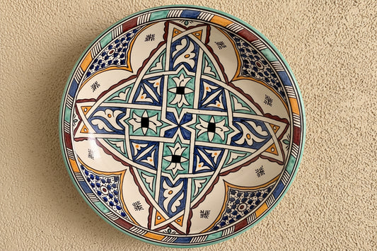 Handgemaakte Marokkaanse Schaal Marrakech 35cm