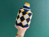 Berber Wollen Mand Blauw/Geel/Wit