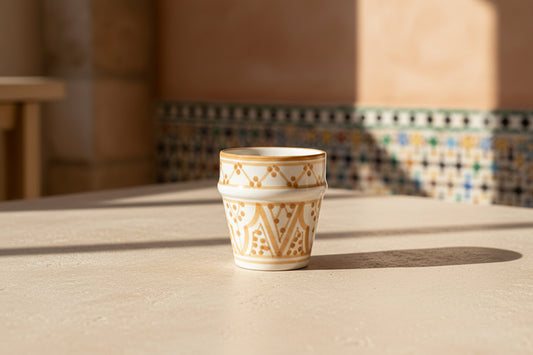 Marokkaanse Aardewerk Beker - Beige