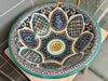 Handgemaakte Marokkaanse Waskom Turquoise Mozaïekmedaillon – 40 cm