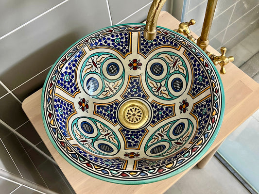 Handgemaakte Marokkaanse Waskom Cadiz 35 cm