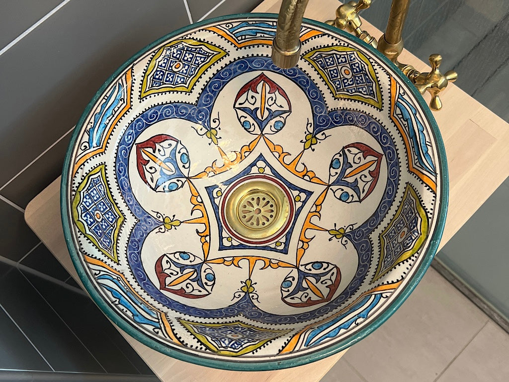 Handgemaakte Marokkaanse Waskom Agafay 35 cm
