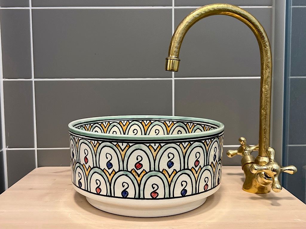 Handgemaakte Marokkaanse Waskom Andalusië - 24 cm