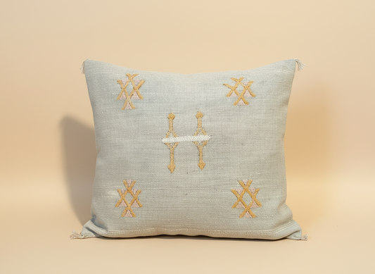 Cactus Zijde Kussensloop Lichtblauw 2