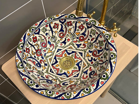 Handgemaakte Marokkaanse Waskom Alcázar - 34,5 cm