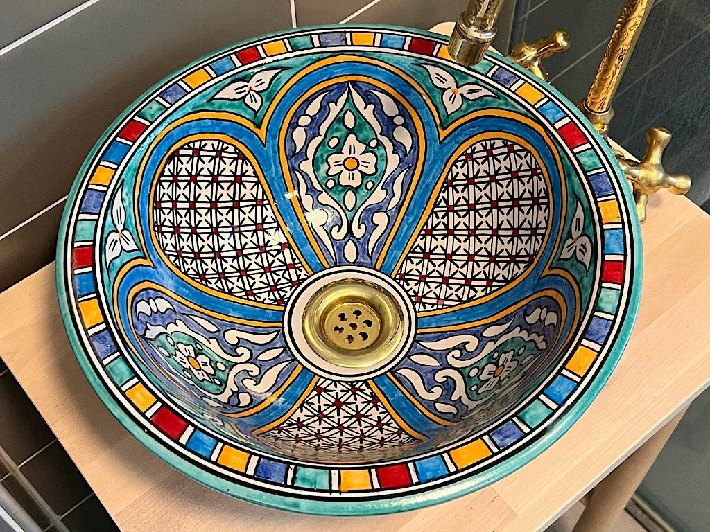 Handgemaakte Marokkaanse Waskom Sahara 35 cm