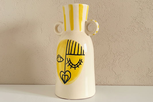 Aardewerken Vaas Geel