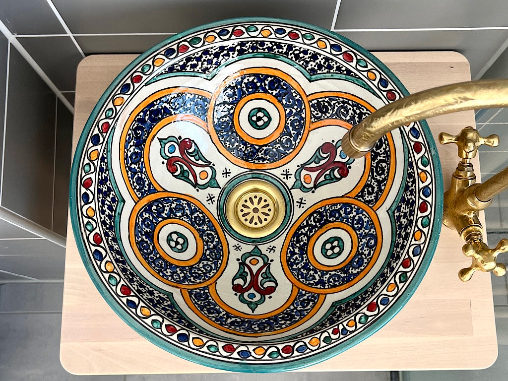 Handgemaakte Marokkaanse Waskom Sahara 35 cm