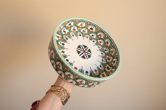 Handgemaakte Marokkaanse Saladeschaal 24cm
