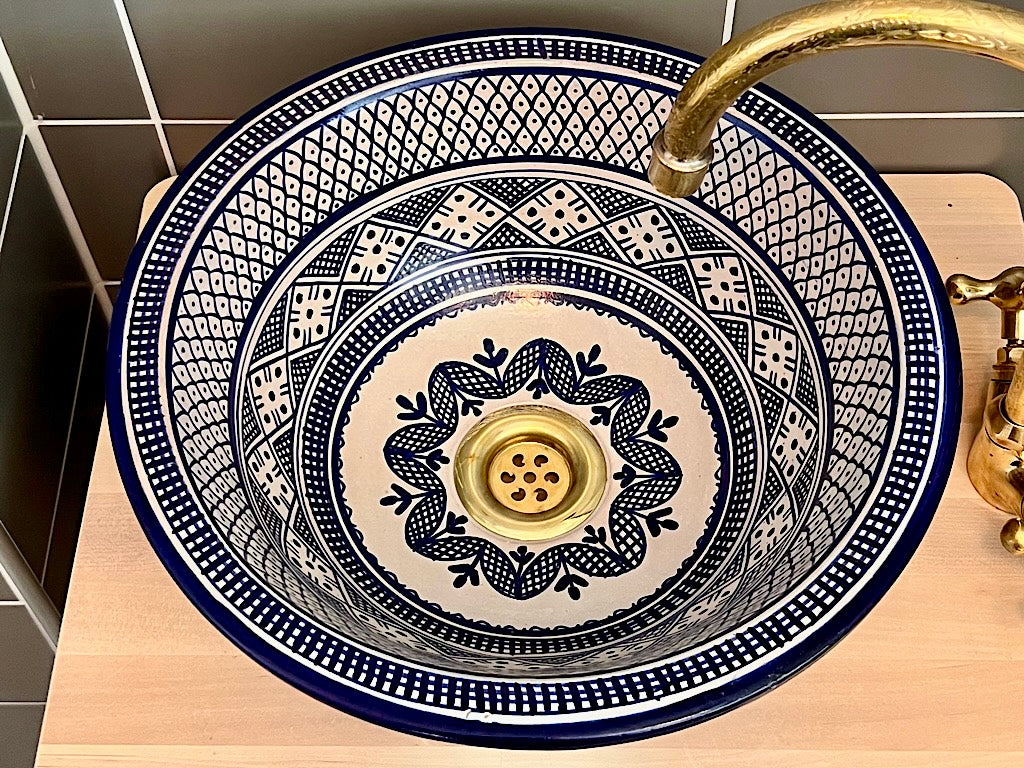 Blauwe Marokkaanse Waskom