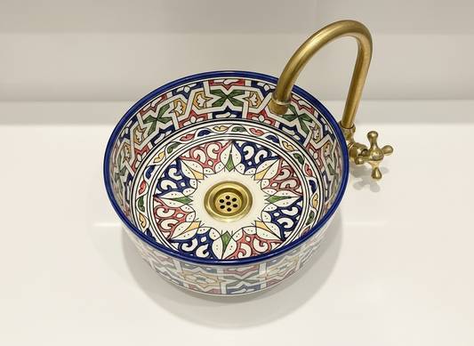 Handgemaakte Marokkaanse Waskom Sevilla - 30 cm
