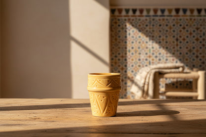 Marokkaanse Aardewerk Beker - Terracotta