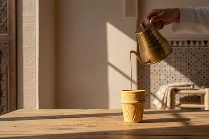 Marokkaanse Aardewerk Beker - Terracotta