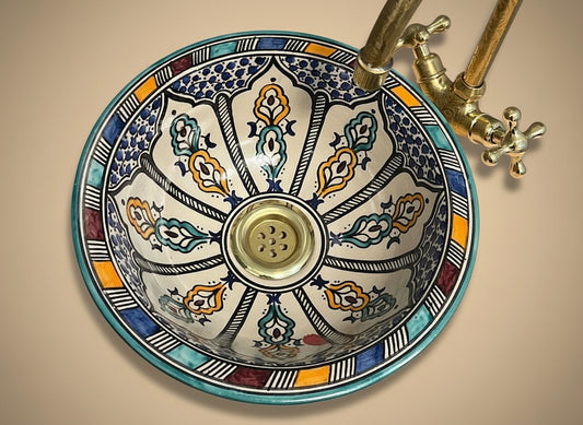 Handgemaakte Marokkaanse Waskom Marrakech 30 cm